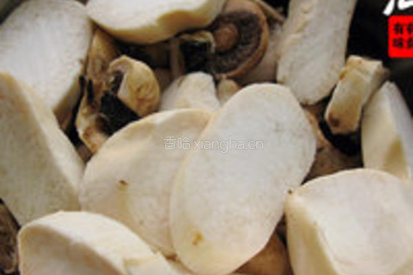 香煎双菇的做法图解2