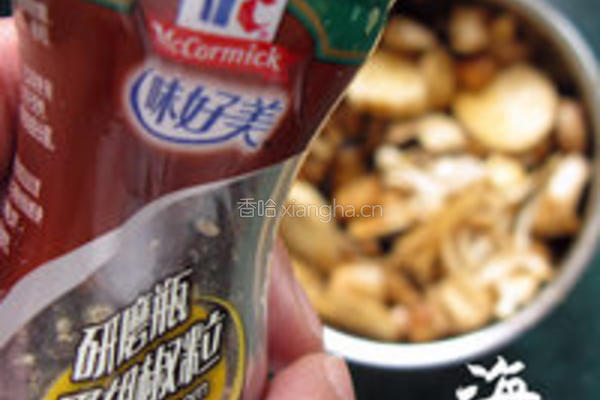香煎双菇的做法图解4