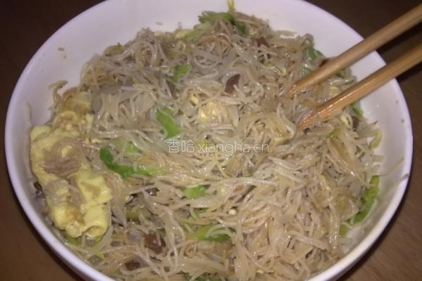 鸡蛋豆芽炒粉干
