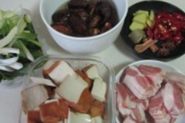 香干烧肉的做法图解1
