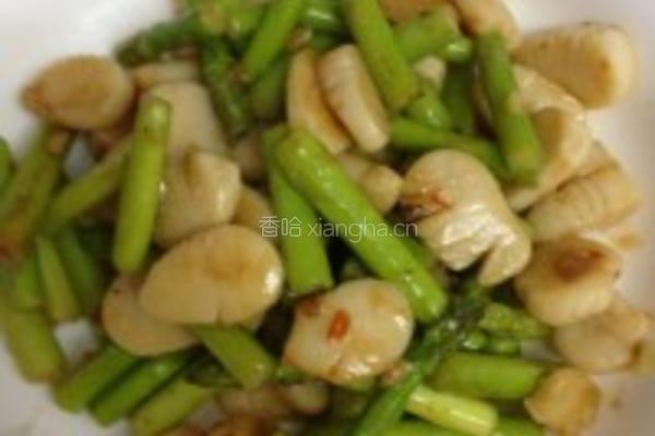泰汁芦笋炒带子的做法图解3
