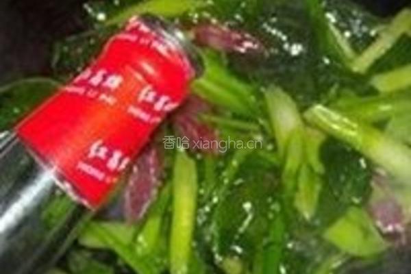 腊肠炒芥蓝的做法图解6
