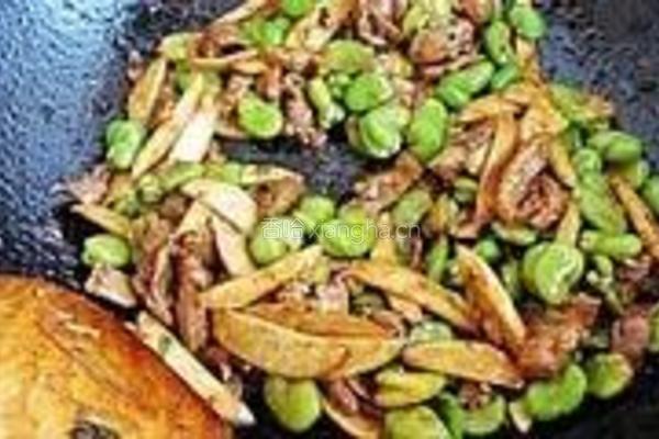茭白蚕豆炒肉片的做法图解10