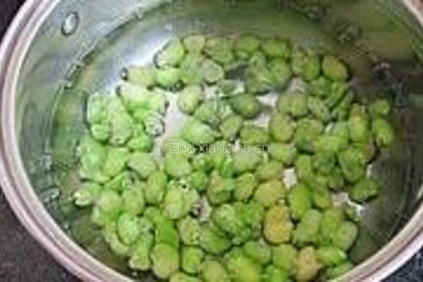 茭白蚕豆炒肉片的做法图解4