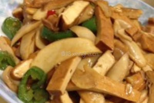杏鲍菇烩香干的做法图解3