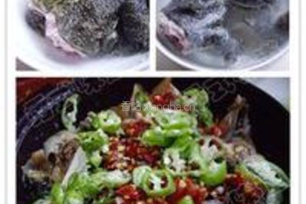塔吉锅菜谱剁椒牛蛙的做法图解1
