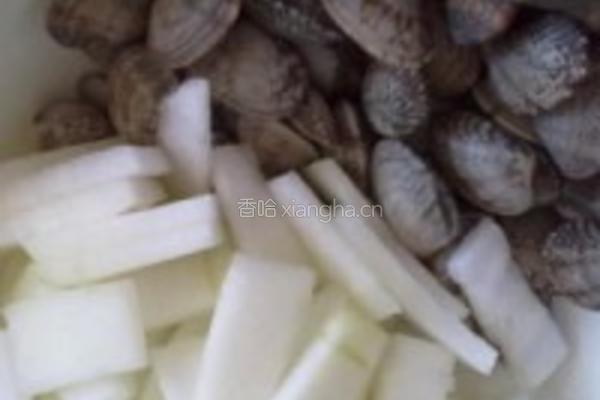 冬瓜蛤蜊汤的做法图解1