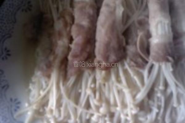 金针菇羊肉卷的做法图解2
