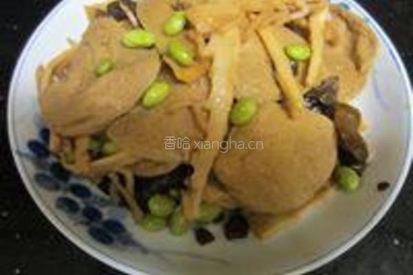 红烧素鸡毛豆的做法图解4