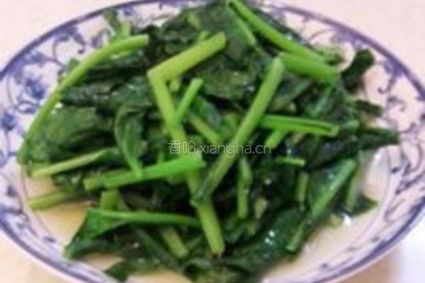清炒萝卜叶的做法图解2