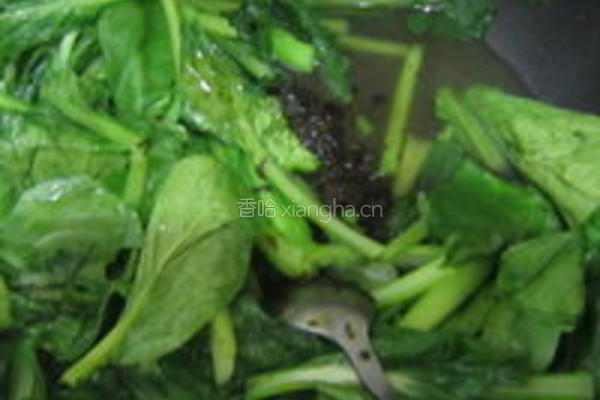 橄榄菜炒油菜的做法图解4