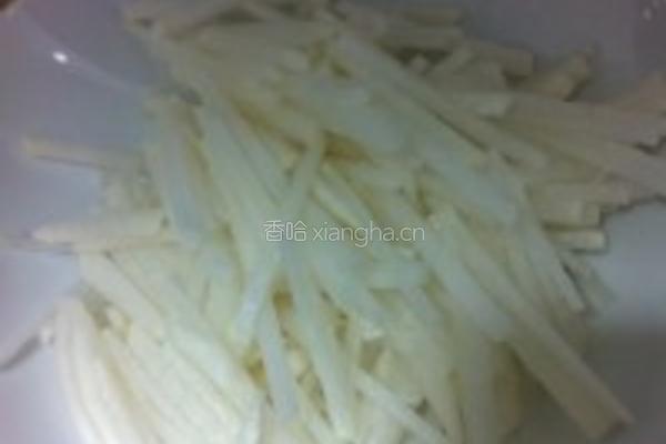 白萝卜榨菜秋葵鸡蛋饼的做法图解2
