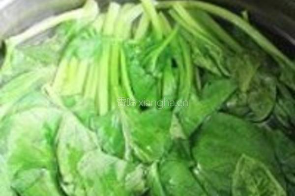 芥末菠菜墩的做法图解3