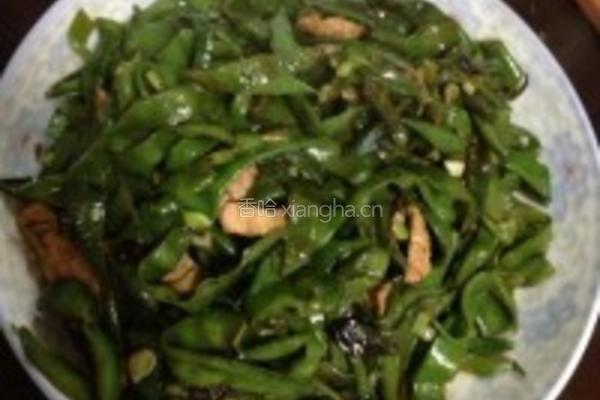 肉炒扁豆丝的做法图解4