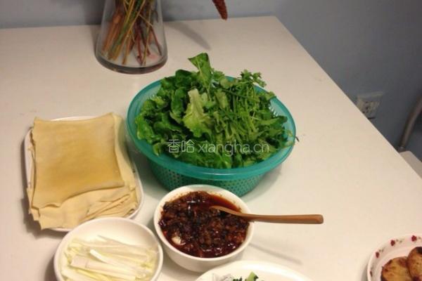 干豆腐卷大葱