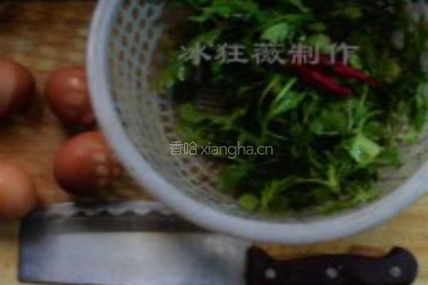 荠菜跑蛋的做法图解1
