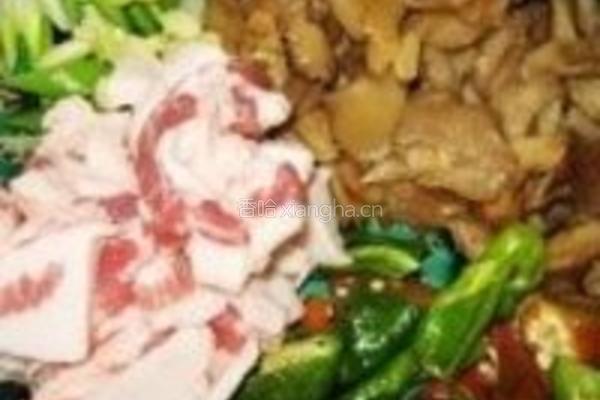 山元蘑炒肉的做法图解1