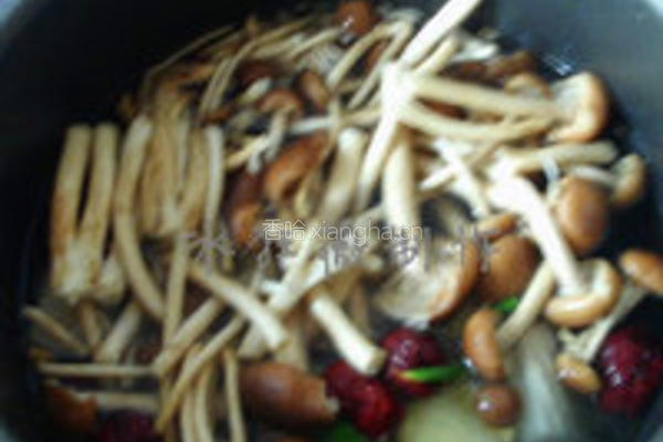 茶树菇萝卜肉骨头汤的做法图解2