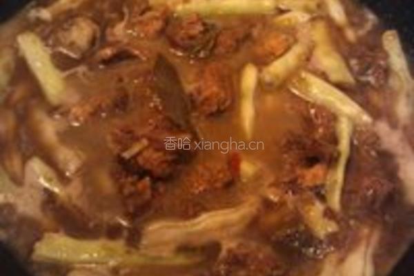 土豆豆角炖牛肉的做法图解4
