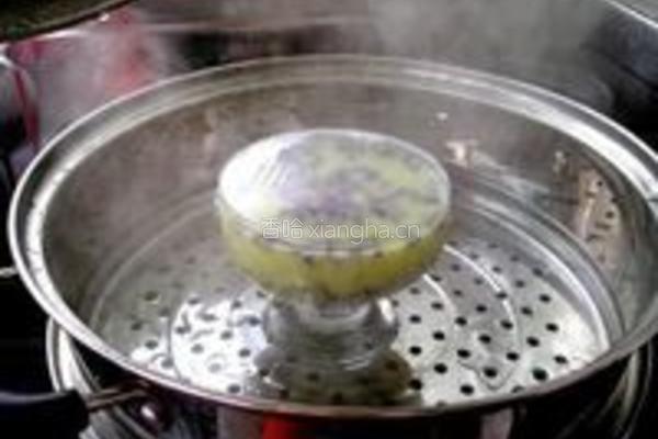 玉米橄榄鸡蛋羹的做法图解4