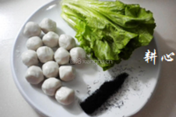 发菜鱼丸汤的做法图解1