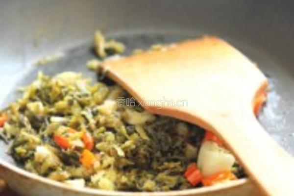 雪菜豆腐烧青占鱼的做法图解4