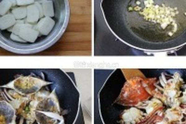 年糕炒海蟹的做法图解1