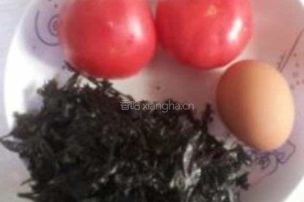 紫菜柿子蛋花汤的做法图解1