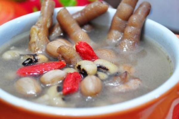 花生眉豆鸡爪汤