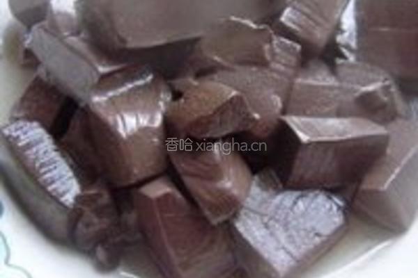 肉丝豆腐猪血汤的做法图解5