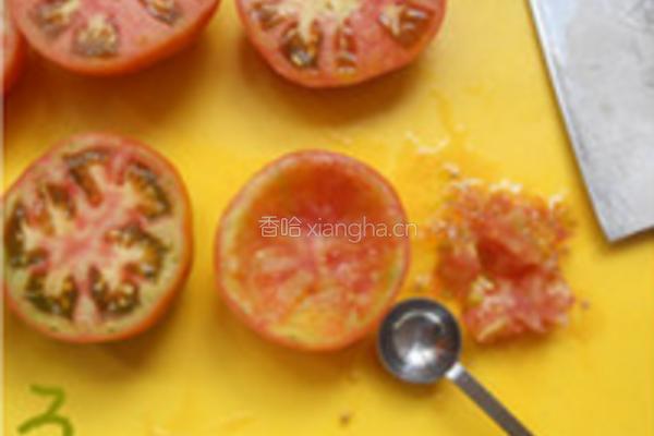 香煎番茄盅的做法图解2
