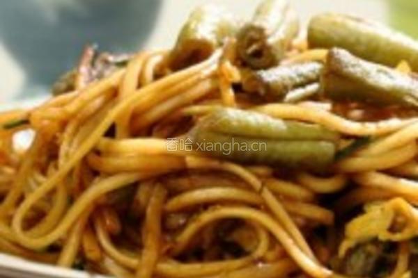 素扁豆焖面的做法图解1