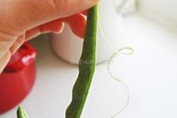 橄榄菜清炒四季豆的做法图解2