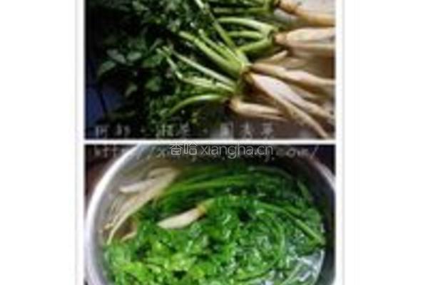 辣炒萝卜菜的做法图解1