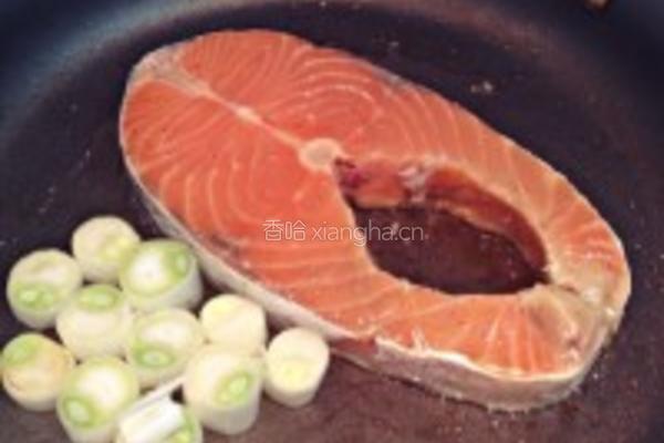 照烧葱白三文鱼的做法图解2