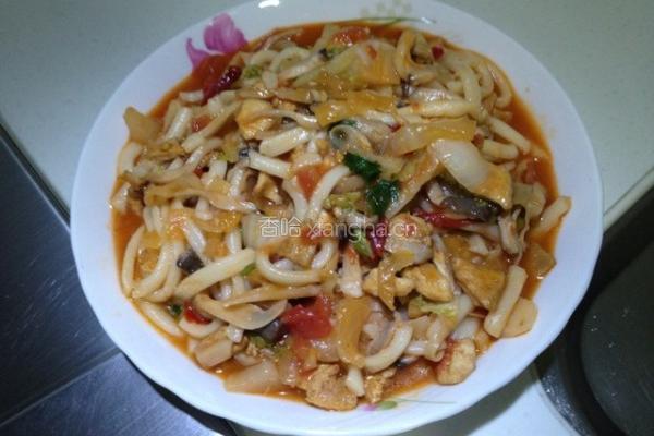 鸡肉酸菜炒面