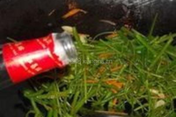 蒜头炒瓜远的做法图解8