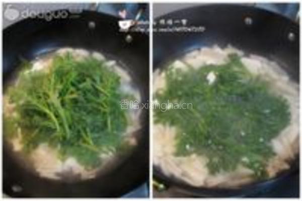 茼蒿豆腐汤的做法图解5