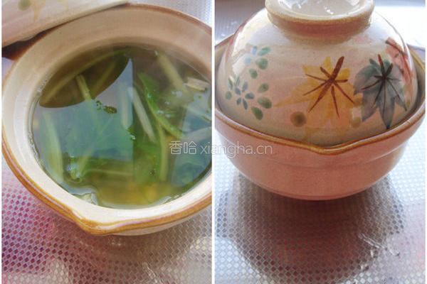 黄豆小白菜汤