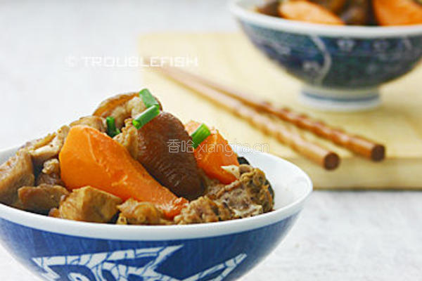 红萝卜桂圆炆兔肉