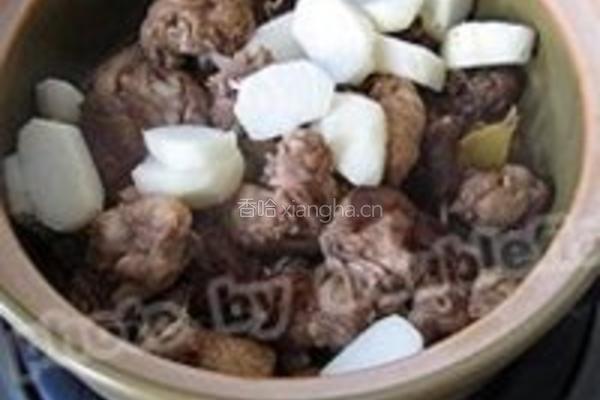 红萝卜桂圆炆兔肉的做法图解3