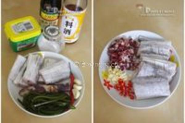 海带丝腊味蒸带鱼的做法图解1