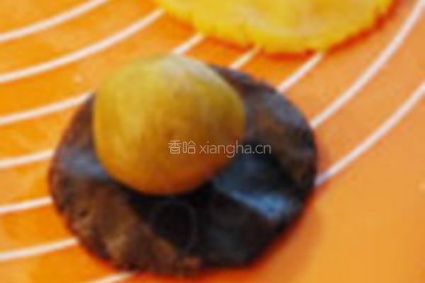 日式桃山黄金皮/紫米皮月饼的做法图解2