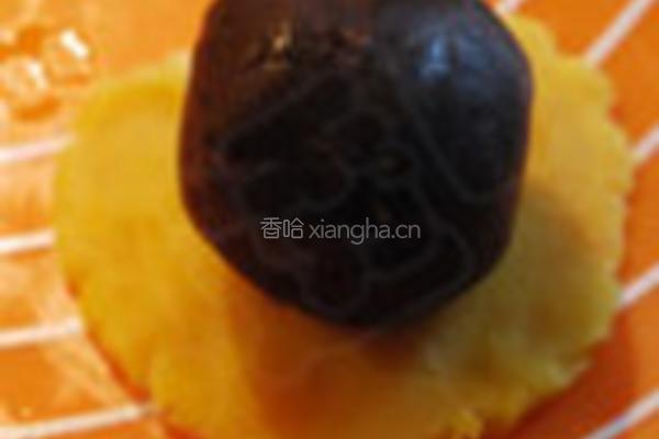 日式桃山黄金皮/紫米皮月饼的做法图解4