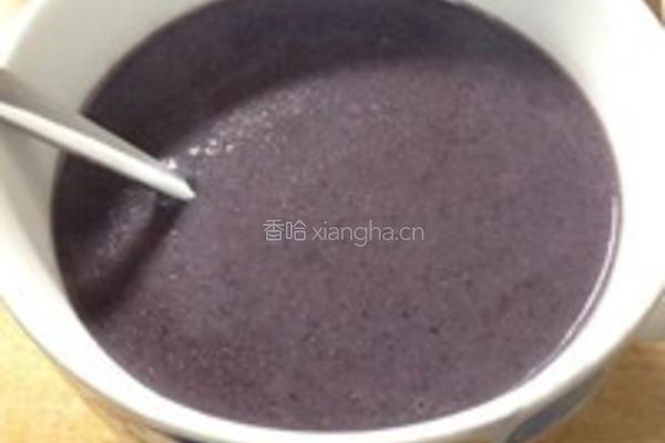 紫薯紫米豆浆的做法图解3