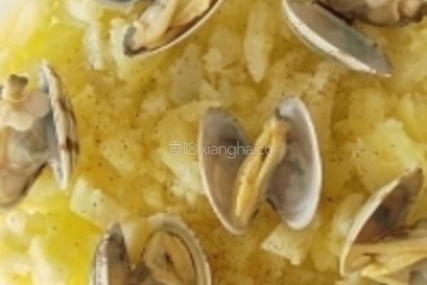 蛤蜊鲜虾奶油烧的做法图解4