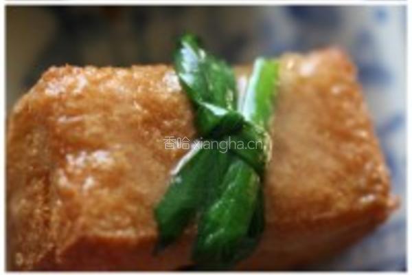 虫草花扒牛肝菌豆腐箱的做法图解3