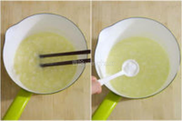 橄榄油鸡蛋米粥的做法图解3