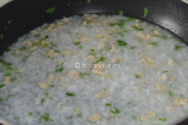 鸡肉菜粥的做法图解4