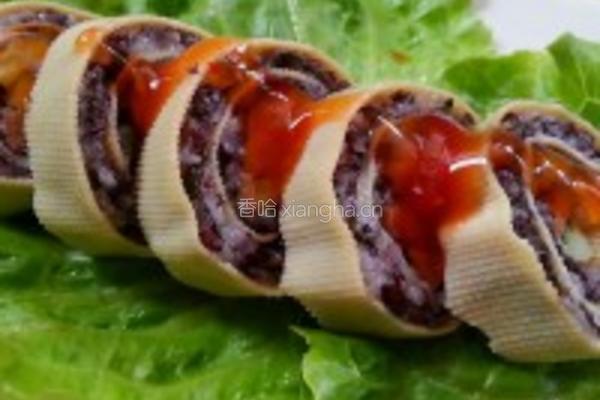 豆皮紫菜卷的做法图解12
